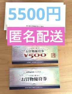 ヤマダ電機 お買物優待券5500円分 　有効期限2026年12月末日 — image 1