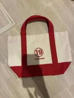 GolfLEON トートバッグ ホワイト レッド — image 1
