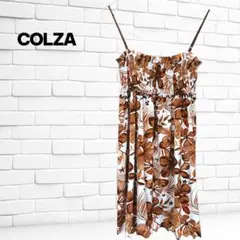 COLZA　コルザ ボタニカル柄 キャミワンピース ブラウン　キャミ　L — image 1