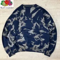 【FRUIT OF THE LOOM】ブリーチ加工 タイダイ スウェット L — image 1