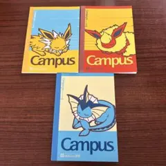 campus ノート　ブースター　シャワーズ　サンダース　ブイズ　ミニノート — image 1
