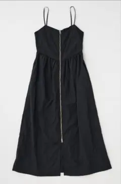 FRONT ZIP NYLON キャミドレス　Black　size2 — image 1
