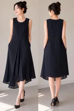 Yh fashion ノースリーブ チュニック ネイビー Mサイズ — image 1