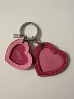 COACH ハート キーホルダー チャーム ピンク フォトフレーム — image 1