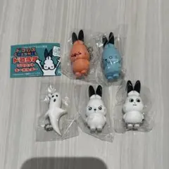 ドコムス　ドコうさ マスコットキーホルダー　ガチャ 5点セット — image 1