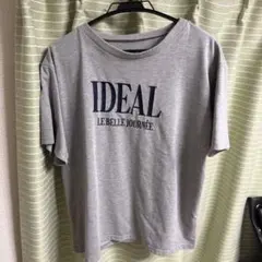 IDEAL ロゴ刺繍 半袖Tシャツ グレー — image 1