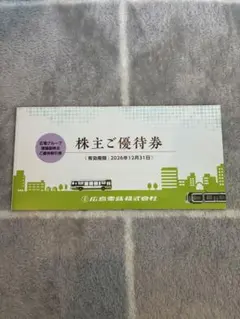 広島電鉄 株主ご優待券 2026年12月31日まで — image 1
