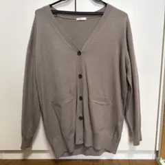 CINEMA CLUB グレージュ Vネックカーディガン　制服カーディガン — image 1