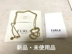 FURLA フルラ ネックレス ゴールドカラー ロゴモチーフ 新品未使用 — image 1