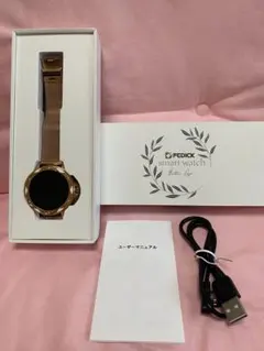 FEDICK ゴールド メッシュバンド スマートウォッチ — image 1