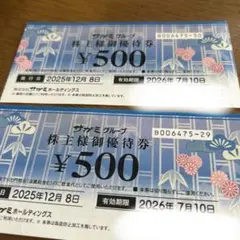 サガミ　株主優待券1000円分 — image 1