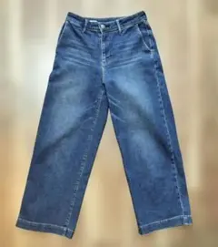 ワイドデニムパンツ インディゴブルー — image 1