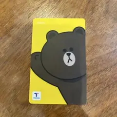 韓国 T-moneyカード LINE FRIENDS ブラウン — image 1