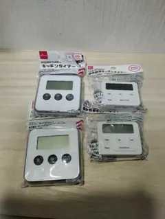 DAISO キッチンタイマー 4個セット① — image 1