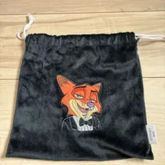 ズートピア ニック 巾着袋 ブラック — image 1