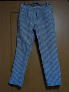 Lugnoncure ストライプ柄 テーパードパンツ カジュアルパンツ Sサイズ — image 1
