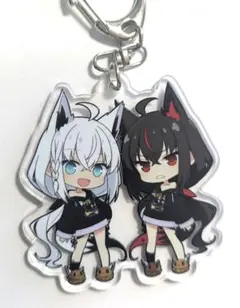 【新品/未開封/お得】ホロライブ白上＆黒上フブキ両面プリントアクリルキーホルダー — image 1