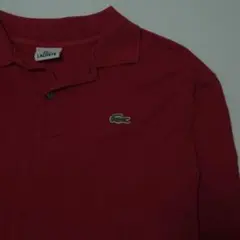 138.LACOSTE ラコステ 長袖ポロシャツ レッド — image 1
