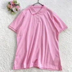 美品★ 【ランズエンド】 コットン 半袖 ポロシャツ (L) ピンク — image 1