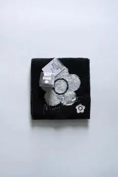MARY QUANT マリクワ タオルハンカチ ブラック ドット ポケット付き — image 1