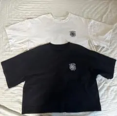GORGE クロップドTシャツ　白黒セット — image 1