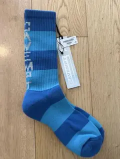 CAVEMPT C.E ボーダー ソックス ブルー　靴下 — image 1