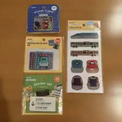 amifa 鉄道ステッカーセット 4点セット　フレークシール　鉄道　ヘッドマーク — image 1