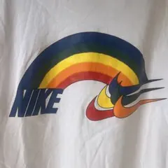 NIKE Tシャツ レインボーロゴ ホワイト Lサイズ — image 1