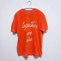 コンフォートカラーズ Tシャツ クルーネック ロゴ M 橙 綿 オレンジ 半袖 — image 1