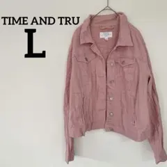 TIME AND TRU 【L】ピンク デニム ジャケット アウター — image 1