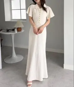 Ranan フレアスリーブマーメイドポロワンピース — image 1
