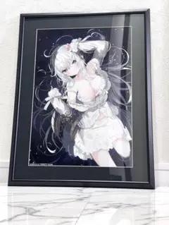 神岡ちろる 直筆サイン 原画 額装アート 猫又おかゆ — image 1