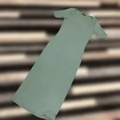 ZARA グリーン カットソーロングワンピース M — image 1
