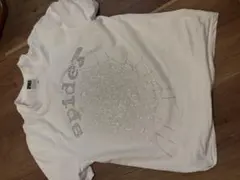 SP5DER ラインストーン クモの巣 Tシャツ ホワイト — image 1