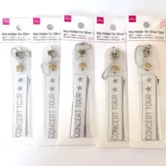【入手困難】銀テープ用キーホルダー 5個 コンサートツアー 推し活 ダイソー — image 1