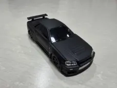 Nissan Skyline GT-R R34 ミニカー マットブラック — image 1