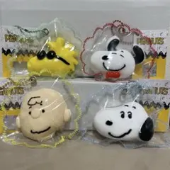 PEANUTS スヌーピー スクイーズ キーホルダー 4点セット — image 1
