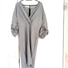 CHILLE チェック柄 バルーン袖 ロングワンピース — image 1