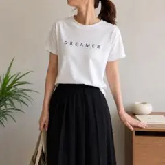 SHEIN 半袖 Tシャツ DREAMER 白Tシャツ シンプル ロゴ — image 1