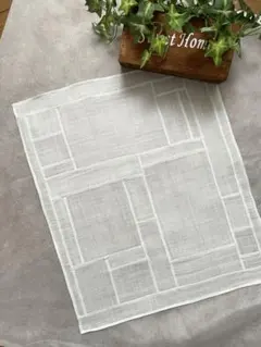 ポチャギ　オフホワイト　ミニカーテン【31㎝×36㎝】チョガッポ No.6 — image 1