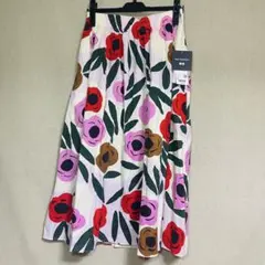 新品　UNIQLO ユニクロ　マリメッコ　リネンブレンドスカート　Lサイズ — image 1