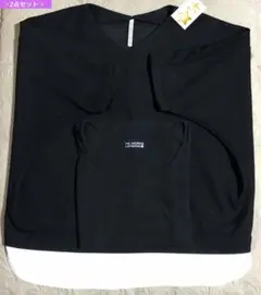 ★HK LONDON★合わせ易い王道の黒白ラメ★ストレッチ◎トップス2点セット★ — image 1