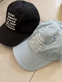 最終値下げ！メッセージロゴ刺繍入りキャップ二個セット新品送料込み — image 1