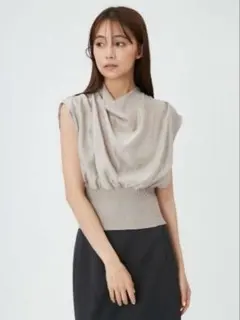 【FRAY.I.D】ウエストリブシアードレープトップス — image 1