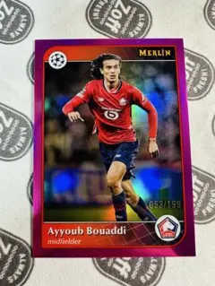 Topps MERLIN Ayyoub Bouaddi ピンク199シリ — image 1