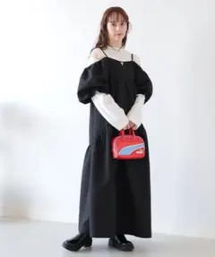 Ray BEAMS / パフ スリーブ 2way ワンピース — image 1