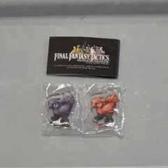 FFT ファイナルファンタジータクティクス アクリルブロック　黒 赤 チョコボ — image 1
