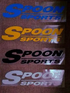 高耐候性！【全5色!】SPOON SPORTSステッカー(黑/青/灰/黄/赤) — image 1