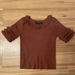 Omekashi フリルリブニット　半袖 — image 1