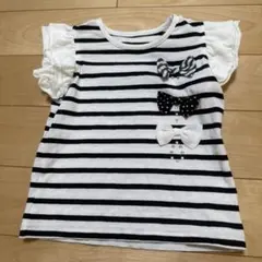 ボーダー柄リボンTシャツ — image 1
